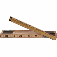 Keson - Folding Rules Overall Length (Feet): 6.00 Graduation (Inch): 1/16 - Apex Tool & Supply