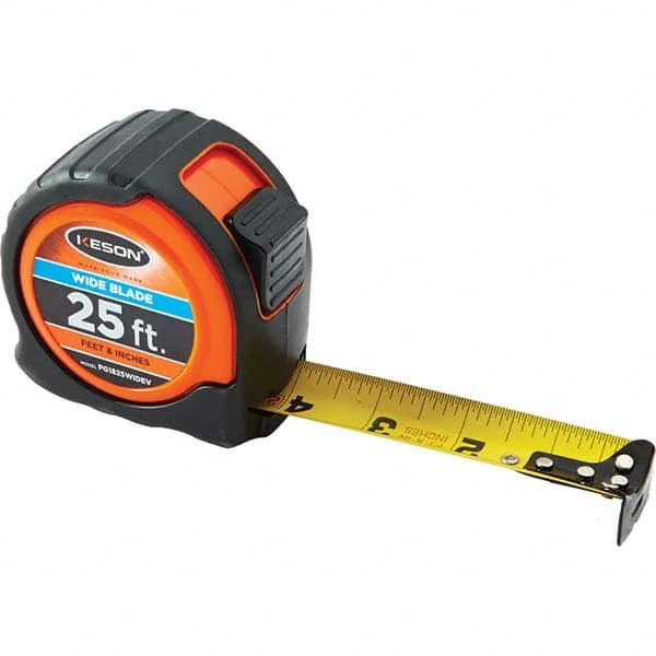 Keson - 25' x 1-3/16" Yellow Blade Tape Measure - Apex Tool & Supply