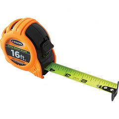 Keson - 16' x 1" Hi-Vis Yellow/White Blade Tape Measure - Apex Tool & Supply