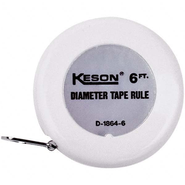 Keson - Diameter Tape Measures Minimum Measurement (Inch): 1/2 Minimum Measurement (Decimal Inch): 0.0010 - Apex Tool & Supply