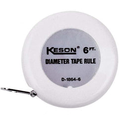 Keson - Diameter Tape Measures Minimum Measurement (Inch): 1/2 Minimum Measurement (Decimal Inch): 0.0010 - Apex Tool & Supply
