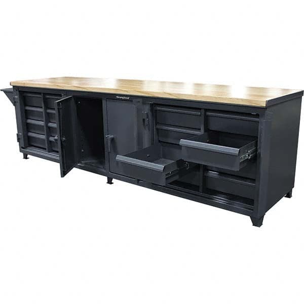 Strong Hold - Stationary Workstations Type: Workbench Cabinet Load Capacity (Lb.): 6,000 - Apex Tool & Supply