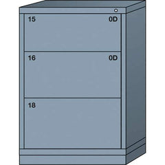Lyon - 3 Drawer, Standard Eye-Level - Single Drawer Access Cabinet - Steel, 30" Wide x 28-1/4" Deep x 44-1/4" High, Dove Gray - Apex Tool & Supply