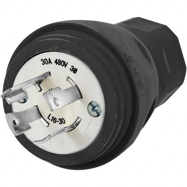 Hubbell Wiring Device-Kellems - 3-Phase Delta 480 VAC 30A NEMA L16-30P Industrial Twist Lock Plug - Apex Tool & Supply