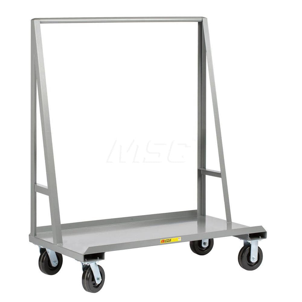 Sheet & Panel Truck: 3,600 lb Capacity, Solid, Steel Platform, 30″ Platform Width, 60″ Platform Length, 9″ Platform Height (2) Rigid & (2) Swivel, Phenolic Casters