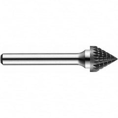 Precision Twist Drill - 1/8" Cut Diam, 1/8" Shank Diam, Carbide Double Cut 60° Angle Burr - Apex Tool & Supply
