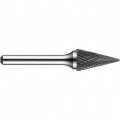 Precision Twist Drill - 1/4" Cut Diam, 1/4" Shank Diam, Carbide Double Cut Cone Burr - Apex Tool & Supply