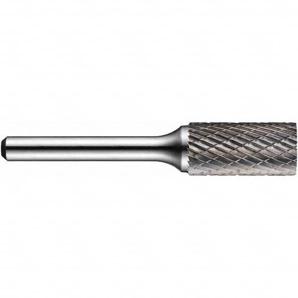 Precision Twist Drill - 1" Cut Diam, 1/4" Shank Diam, Carbide Double Cut Cylinder Burr - Apex Tool & Supply