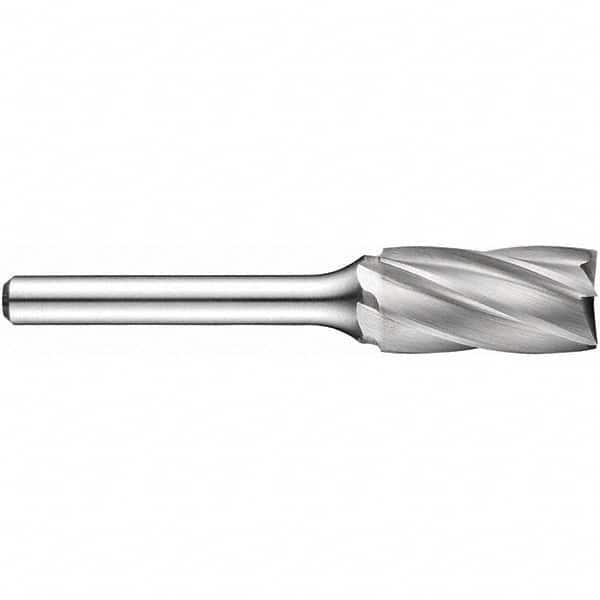 Precision Twist Drill - 1/4" Cut Diam, 1/4" Shank Diam, Carbide Aluma Cut Cylinder Burr with End Cut - Apex Tool & Supply