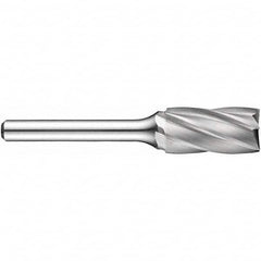 Precision Twist Drill - 1/4" Cut Diam, 1/4" Shank Diam, Carbide Aluma Cut Cylinder Burr with End Cut - Apex Tool & Supply