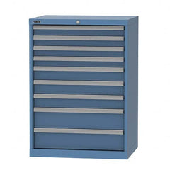 LISTA - 9 Drawer, 124 Compartment Bright Blue Steel Modular Storage Cabinet - Apex Tool & Supply