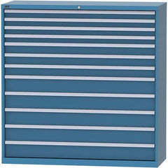 LISTA - 12 Drawer, 84 Compartment Bright Blue Steel Modular Storage Cabinet - Apex Tool & Supply