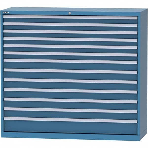 LISTA - 13 Drawer, 84 Compartment Bright Blue Steel Modular Storage Cabinet - Apex Tool & Supply