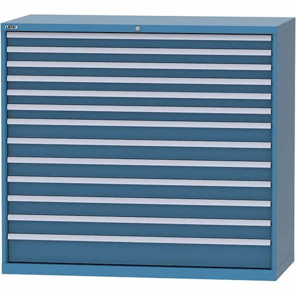 LISTA - 13 Drawer, 84 Compartment Bright Blue Steel Modular Storage Cabinet - Apex Tool & Supply