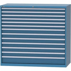 LISTA - 13 Drawer, 84 Compartment Bright Blue Steel Modular Storage Cabinet - Apex Tool & Supply