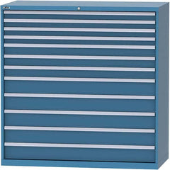 LISTA - 12 Drawer, 84 Compartment Bright Blue Steel Modular Storage Cabinet - Apex Tool & Supply
