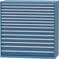 LISTA - 15 Drawer, 84 Compartment Bright Blue Steel Modular Storage Cabinet - Apex Tool & Supply