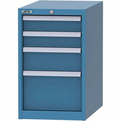 LISTA - 4 Drawer, 45 Compartment Bright Blue Steel Modular Storage Cabinet - Apex Tool & Supply