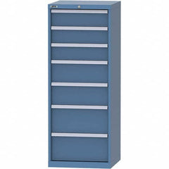 LISTA - 7 Drawer, 84 Compartment Bright Blue Steel Modular Storage Cabinet - Apex Tool & Supply