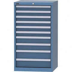 LISTA - 10 Drawer, 84 Compartment Bright Blue Steel Modular Storage Cabinet - Apex Tool & Supply