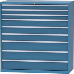 LISTA - 9 Drawer, 84 Compartment Bright Blue Steel Modular Storage Cabinet - Apex Tool & Supply