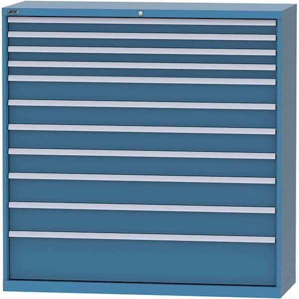 LISTA - 11 Drawer, 84 Compartment Bright Blue Steel Modular Storage Cabinet - Apex Tool & Supply