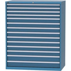 LISTA - 14 Drawer, 216 Compartment Bright Blue Steel Modular Storage Cabinet - Apex Tool & Supply