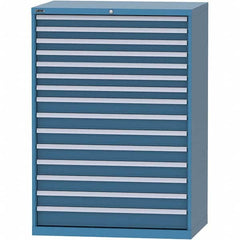 LISTA - 15 Drawer, 99 Compartment Bright Blue Steel Modular Storage Cabinet - Apex Tool & Supply