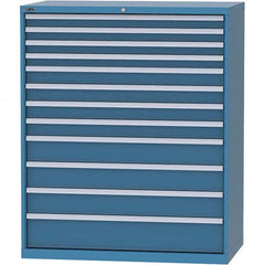 LISTA - 12 Drawer, 216 Compartment Bright Blue Steel Modular Storage Cabinet - Apex Tool & Supply