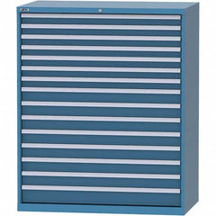 LISTA - 15 Drawer, 216 Compartment Bright Blue Steel Modular Storage Cabinet - Apex Tool & Supply
