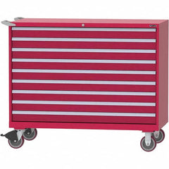 LISTA - 9 Drawer, 84 Compartment Red Steel Modular Storage Cabinet - Apex Tool & Supply