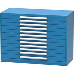 Vidmar - 12 Drawer, 45 Compartment Bright Blue Steel Modular Storage Cabinet - Apex Tool & Supply