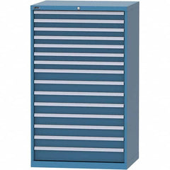 LISTA - 15 Drawer, 84 Compartment Bright Blue Steel Modular Storage Cabinet - Apex Tool & Supply