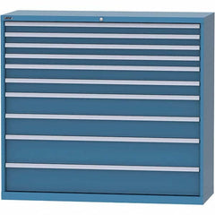 LISTA - 10 Drawer, 84 Compartment Bright Blue Steel Modular Storage Cabinet - Apex Tool & Supply
