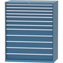 LISTA - 12 Drawer, 216 Compartment Bright Blue Steel Modular Storage Cabinet - Apex Tool & Supply