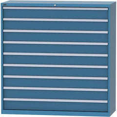 LISTA - 9 Drawer, 84 Compartment Bright Blue Steel Modular Storage Cabinet - Apex Tool & Supply