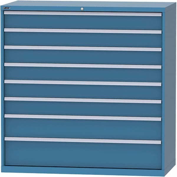 LISTA - 8 Drawer, 84 Compartment Bright Blue Steel Modular Storage Cabinet - Apex Tool & Supply