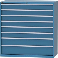 LISTA - 8 Drawer, 84 Compartment Bright Blue Steel Modular Storage Cabinet - Apex Tool & Supply