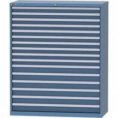 LISTA - 16 Drawer, 99 Compartment Bright Blue Steel Modular Storage Cabinet - Apex Tool & Supply