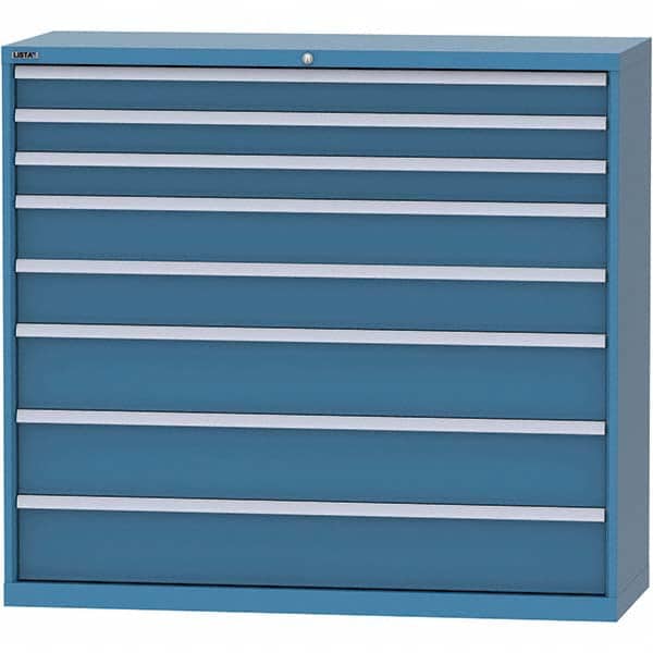 LISTA - 8 Drawer, 84 Compartment Bright Blue Steel Modular Storage Cabinet - Apex Tool & Supply