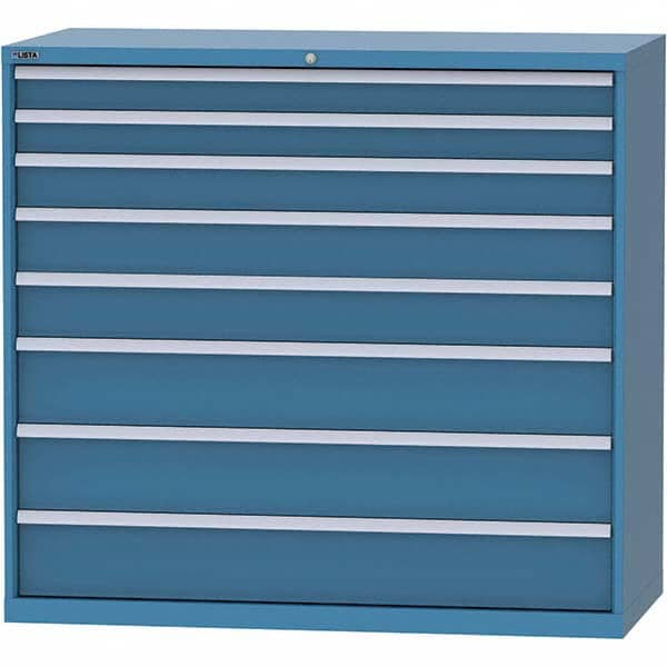 LISTA - 8 Drawer, 84 Compartment Bright Blue Steel Modular Storage Cabinet - Apex Tool & Supply