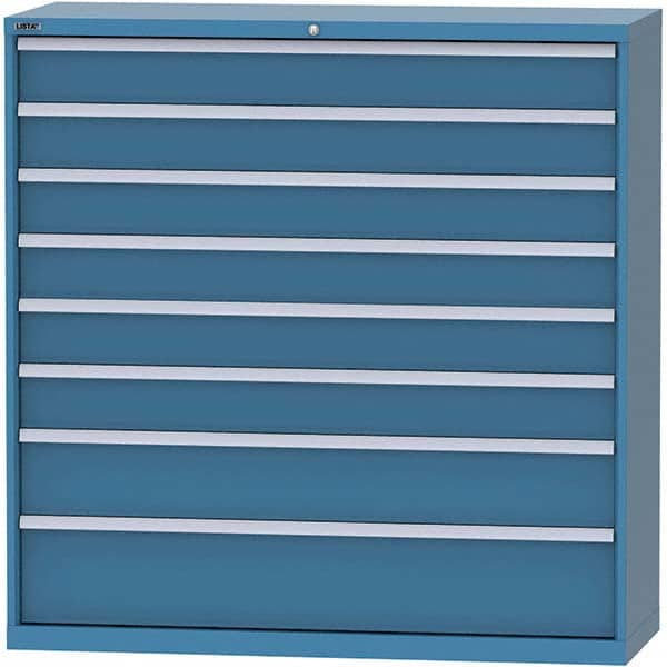 LISTA - 8 Drawer, 84 Compartment Bright Blue Steel Modular Storage Cabinet - Apex Tool & Supply