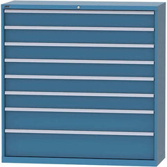 LISTA - 8 Drawer, 84 Compartment Bright Blue Steel Modular Storage Cabinet - Apex Tool & Supply