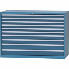 LISTA - 10 Drawer, 84 Compartment Bright Blue Steel Modular Storage Cabinet - Apex Tool & Supply