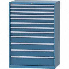 LISTA - 12 Drawer, 99 Compartment Bright Blue Steel Modular Storage Cabinet - Apex Tool & Supply