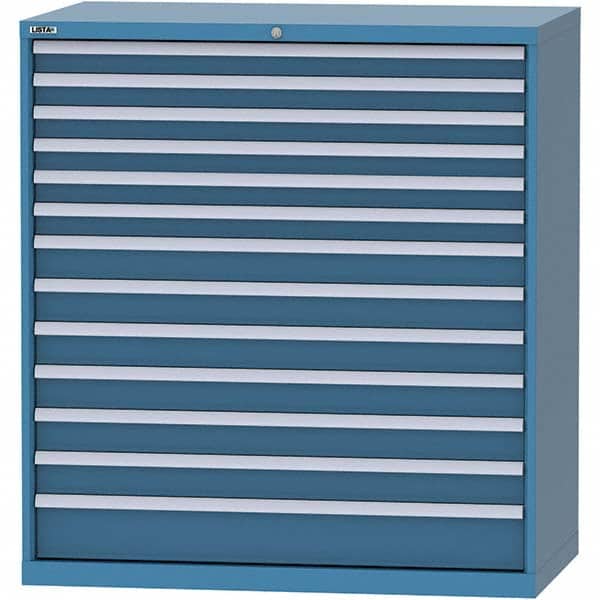 LISTA - 13 Drawer, 159 Compartment Bright Blue Steel Modular Storage Cabinet - Apex Tool & Supply