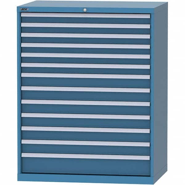 LISTA - 13 Drawer, 99 Compartment Bright Blue Steel Modular Storage Cabinet - Apex Tool & Supply