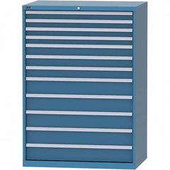 LISTA - 12 Drawer, 99 Compartment Bright Blue Steel Modular Storage Cabinet - Apex Tool & Supply