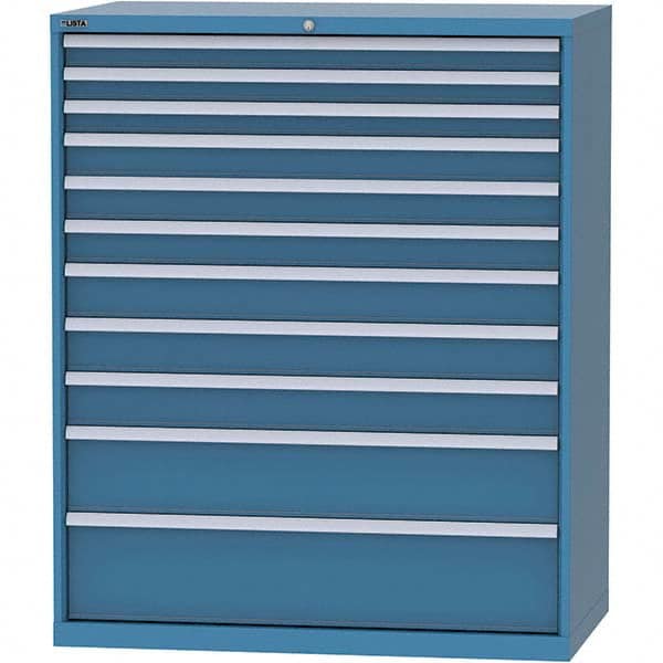 LISTA - 11 Drawer, 216 Compartment Bright Blue Steel Modular Storage Cabinet - Apex Tool & Supply