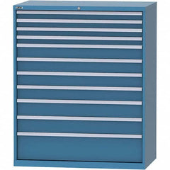 LISTA - 11 Drawer, 216 Compartment Bright Blue Steel Modular Storage Cabinet - Apex Tool & Supply